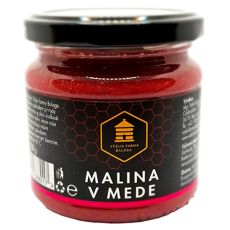 Malina v mede 250g