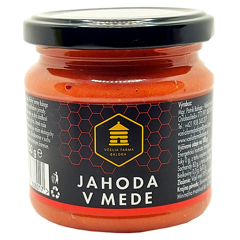 Jahoda v mede 250 g